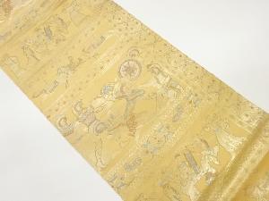 古代人物壁画模様織出し袋帯